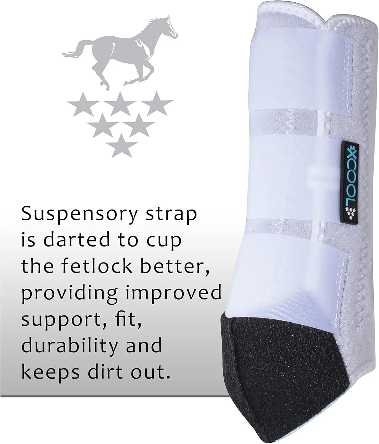 Professional's Choice 2XCOOL Sports Medicine Horse Boots | Protective & Breathable Design for Ultimate Comfort, Durability & Cooling in Active Horses | 2 Pack (White, Medium)