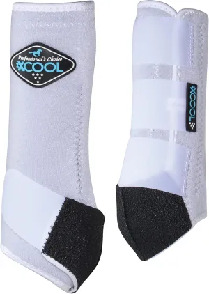 Professional's Choice 2XCOOL Sports Medicine Horse Boots | Protective & Breathable Design for Ultimate Comfort, Durability & Cooling in Active Horses | 2 Pack (White, Medium)