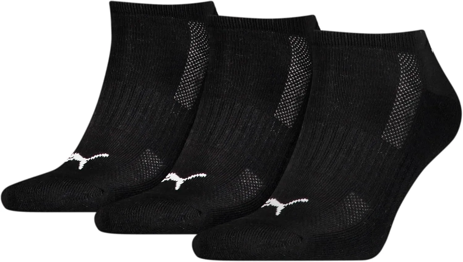 Puma 3-Pack Men's Sporty Trainer Socks, Black M-L