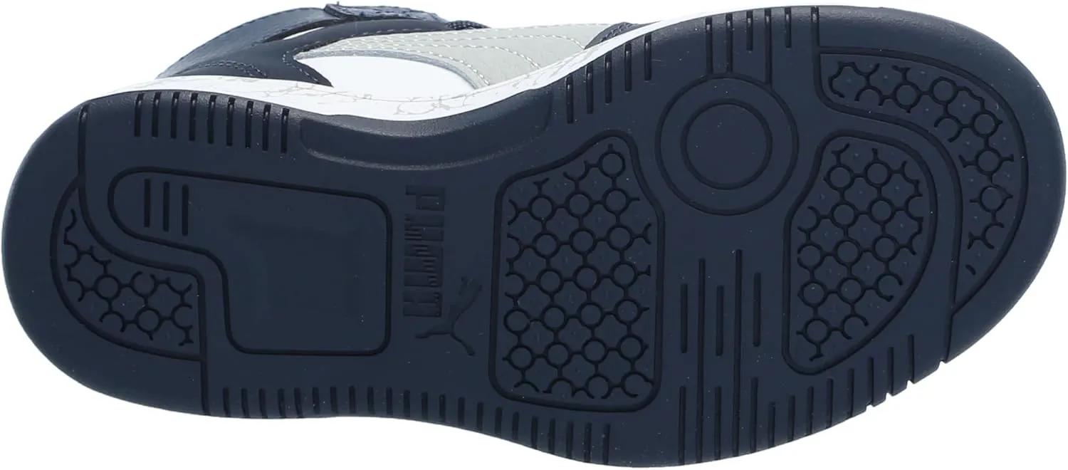 PUMA Kids' Rebound Layup Mid Hook and Loop Sneaker