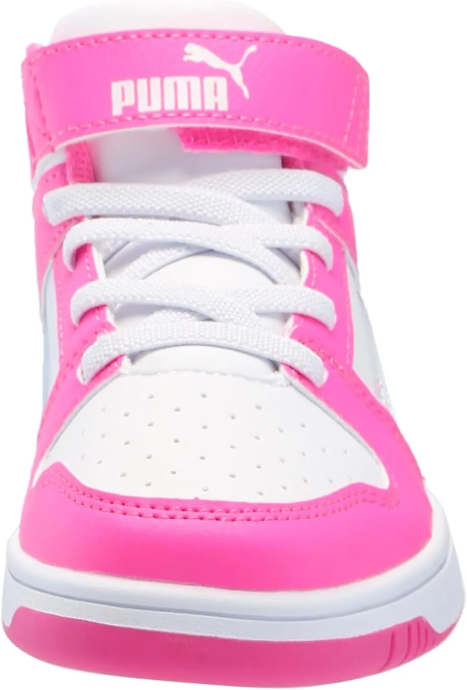 PUMA Kids' Rebound Layup Mid Hook and Loop Sneaker
