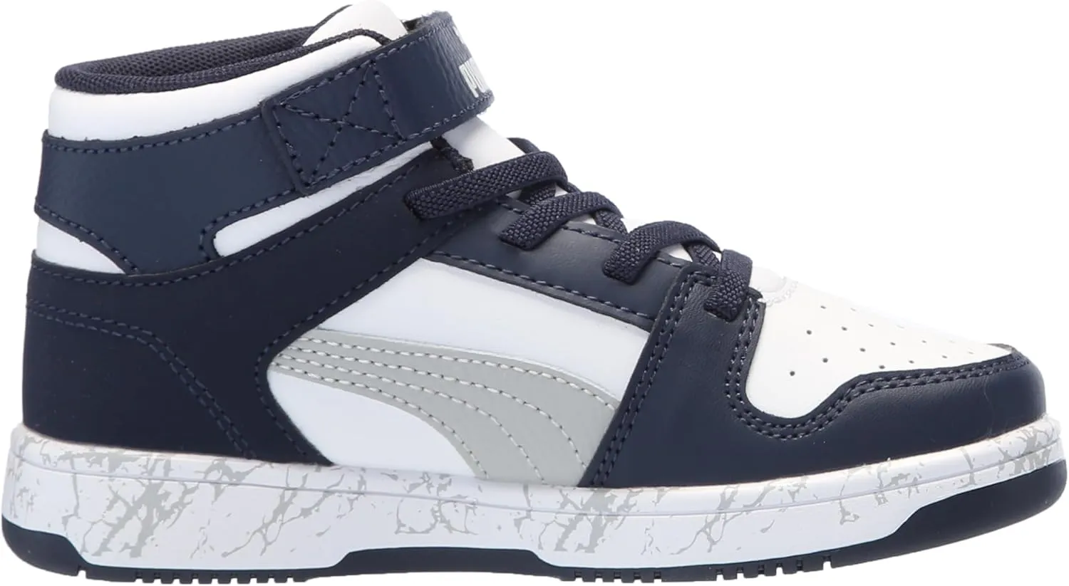 PUMA Kids' Rebound Layup Mid Hook and Loop Sneaker