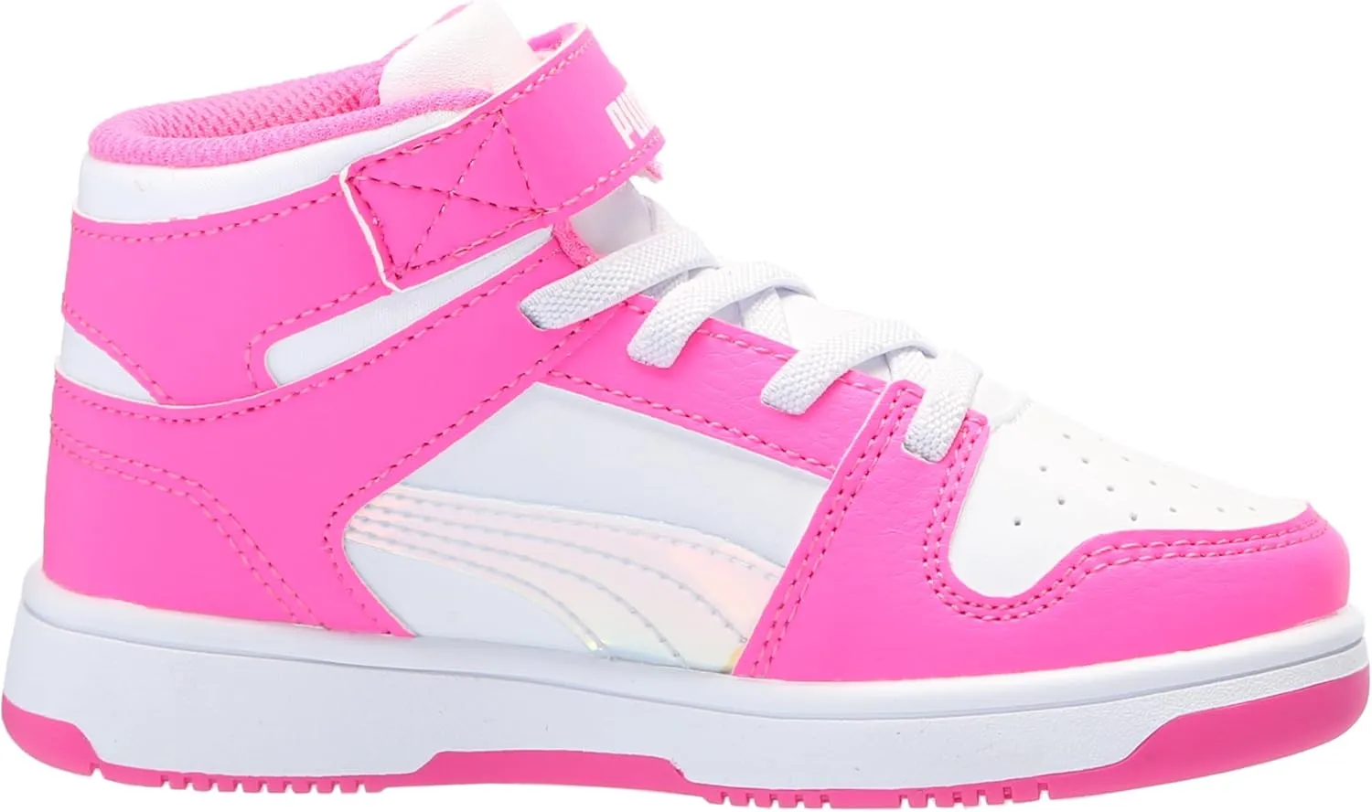 PUMA Kids' Rebound Layup Mid Hook and Loop Sneaker