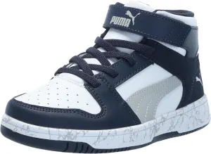 PUMA Kids' Rebound Layup Mid Hook and Loop Sneaker
