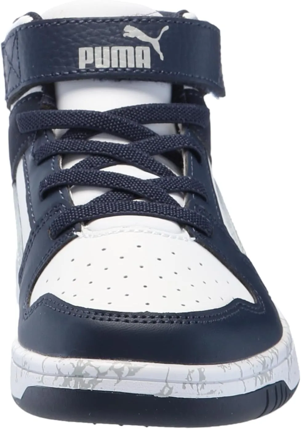 PUMA Kids' Rebound Layup Mid Hook and Loop Sneaker
