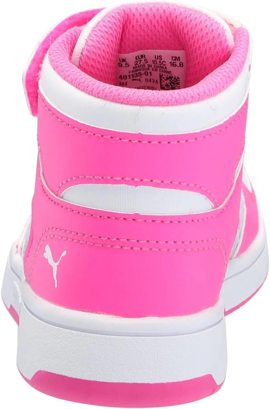 PUMA Kids' Rebound Layup Mid Hook and Loop Sneaker