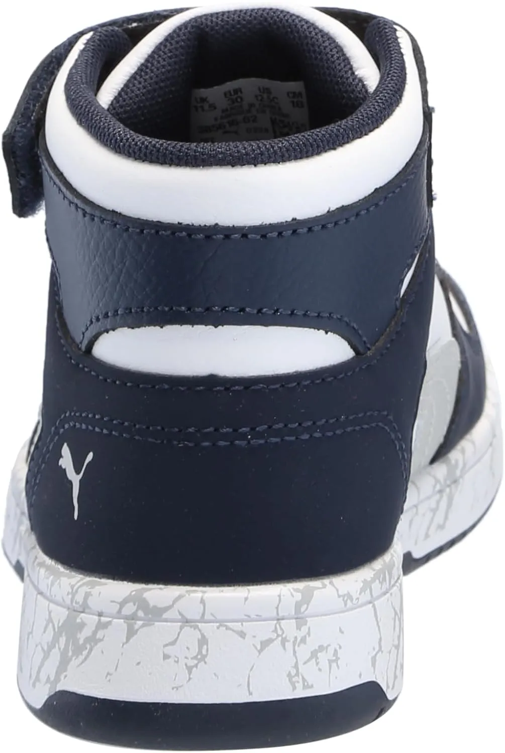 PUMA Kids' Rebound Layup Mid Hook and Loop Sneaker