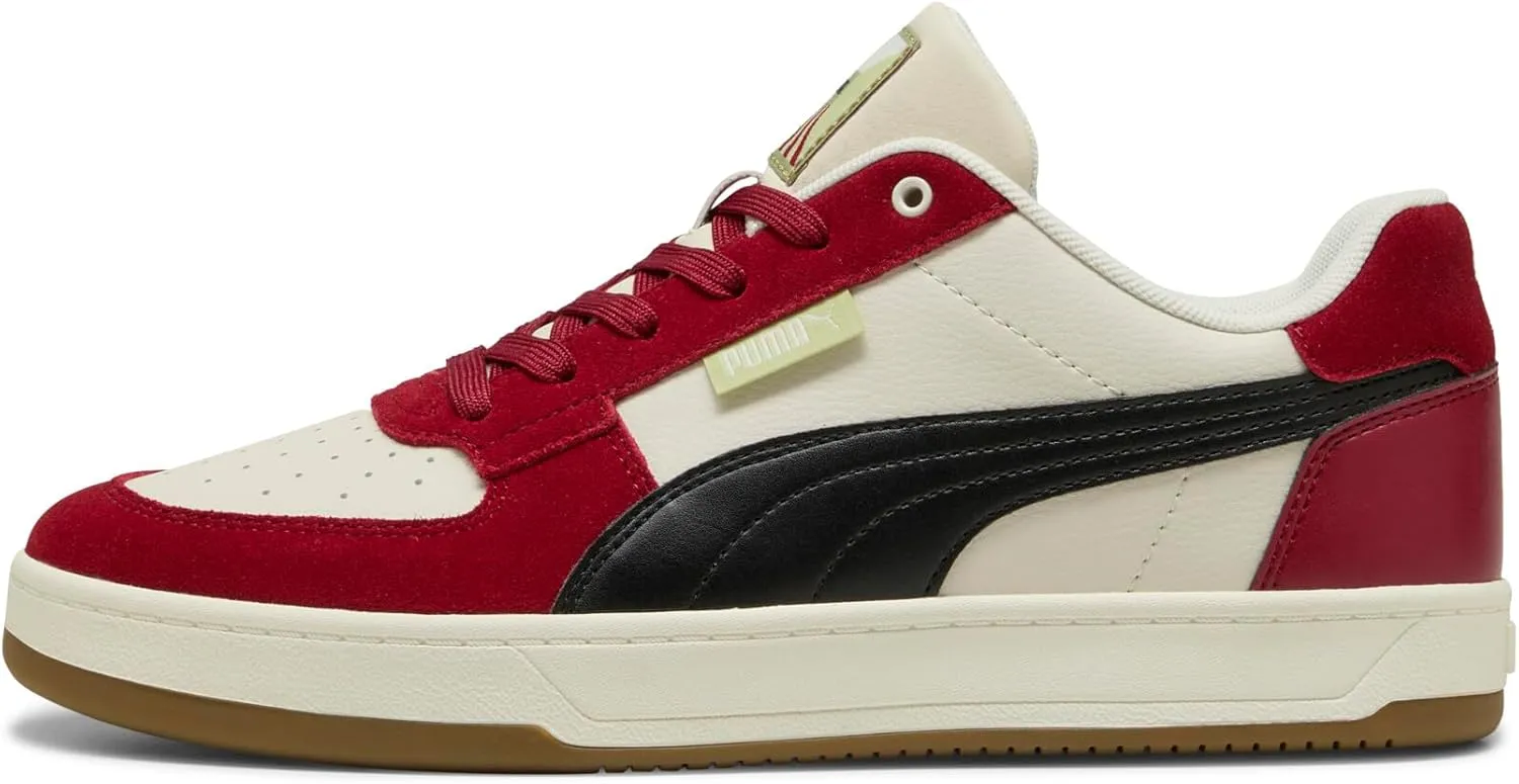 PUMA Men's CAVEN 2.0 Sneaker, Dark Crimson-Alpine Snow Black, 13