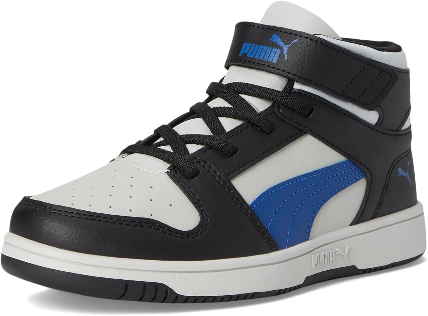 PUMA Unisex-Child Rebound Layup Mid Hook and Loop Sneaker