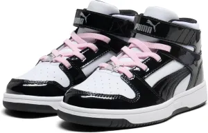 PUMA Unisex-Child Rebound Layup Mid Hook and Loop Sneaker