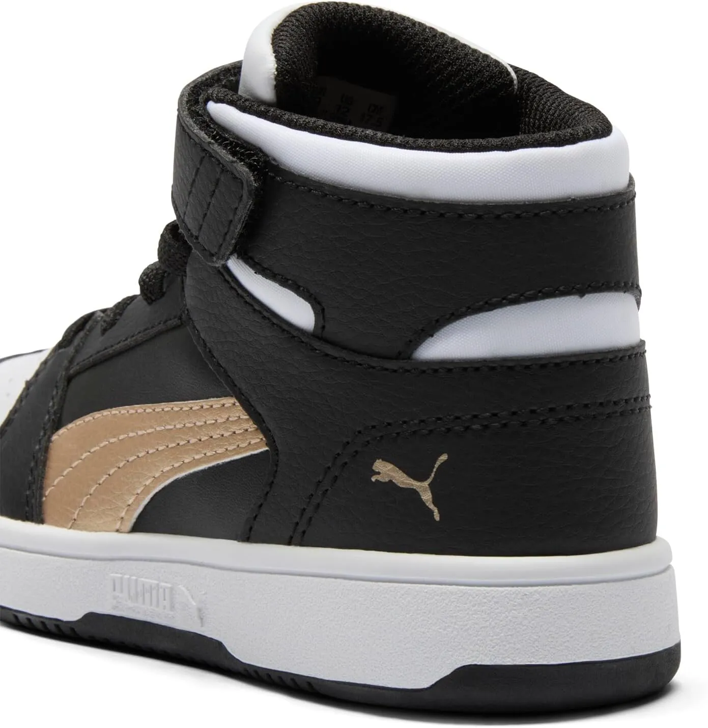 PUMA Unisex-Child Rebound Layup Mid Hook and Loop Sneaker