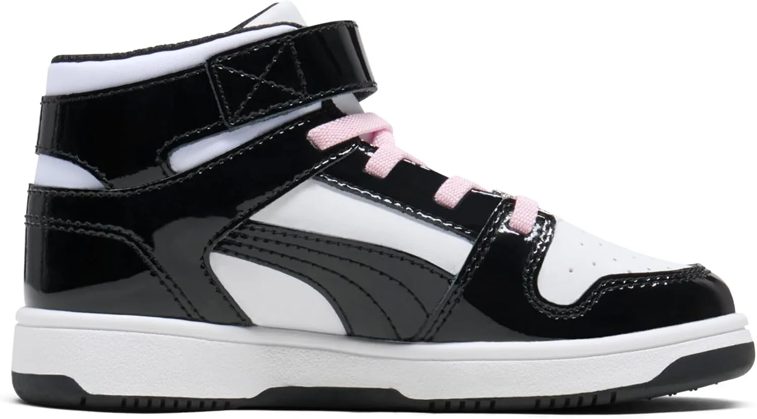 PUMA Unisex-Child Rebound Layup Mid Hook and Loop Sneaker