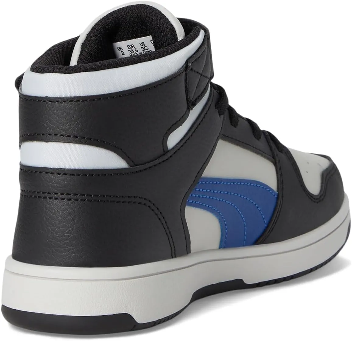 PUMA Unisex-Child Rebound Layup Mid Hook and Loop Sneaker