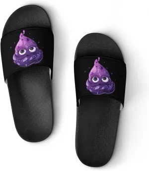 Purple Galaxy Poop Unisex Shower Shoes House Slippers Non-Slip Indoor Bathroom Shoes for Pool Beach 46 (287mm)