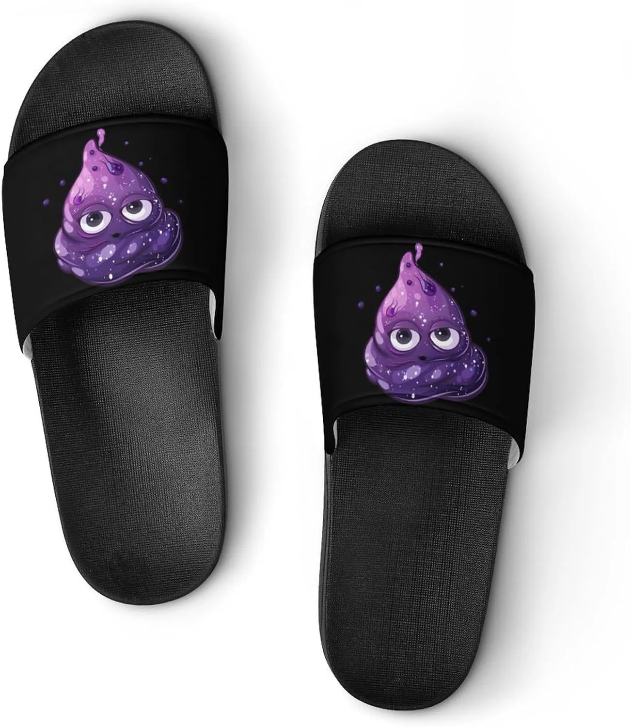 Purple Galaxy Poop Unisex Shower Shoes House Slippers Non-Slip Indoor Bathroom Shoes for Pool Beach 46 (287mm)