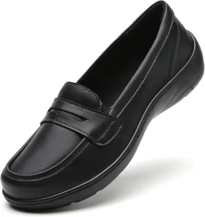QAE Loafers for Women Comfort Orthopedic Slip On Penny Loafers Women's Flat Shoes for Casual Walking Dress Work Business