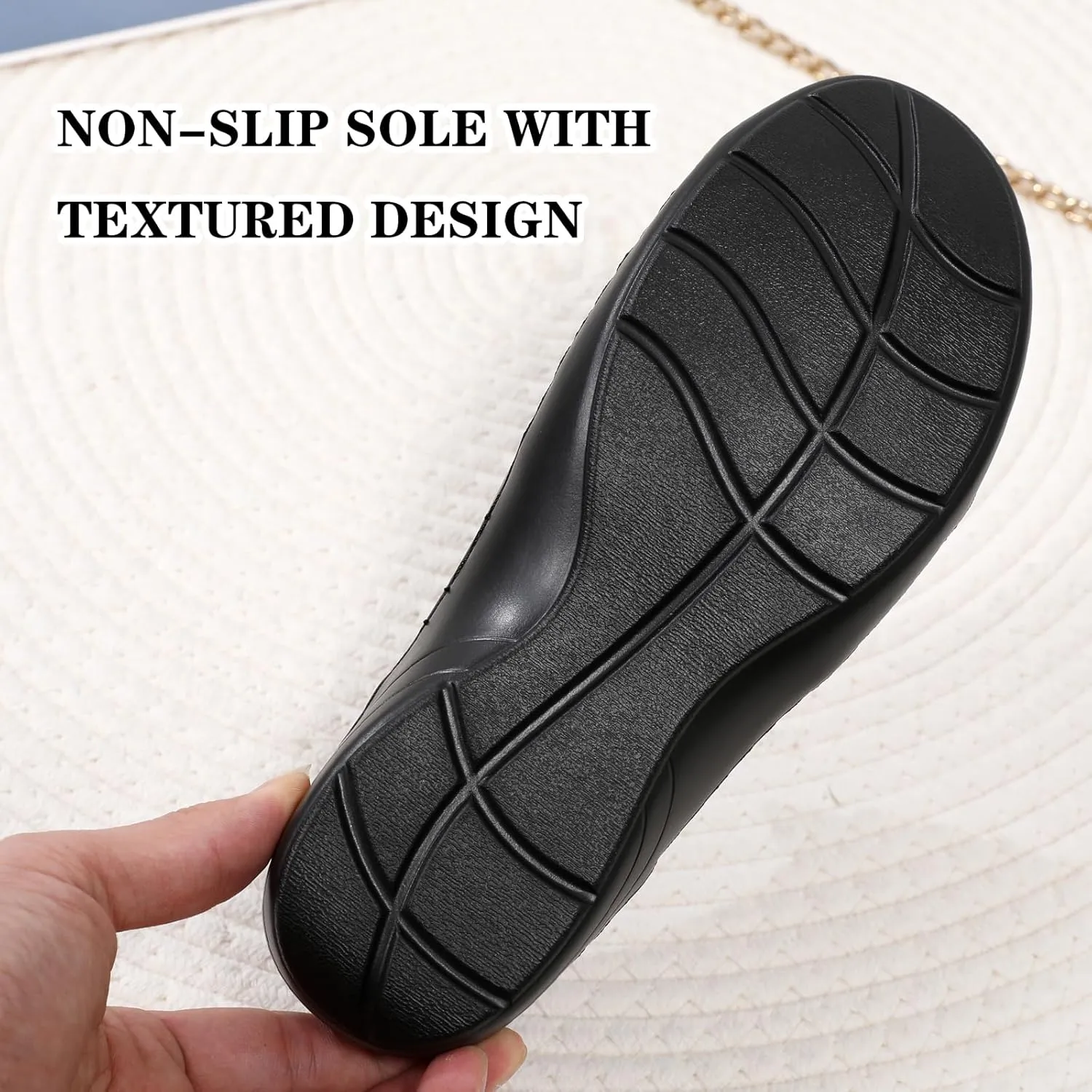QAE Loafers for Women Comfort Orthopedic Slip On Penny Loafers Women's Flat Shoes for Casual Walking Dress Work Business