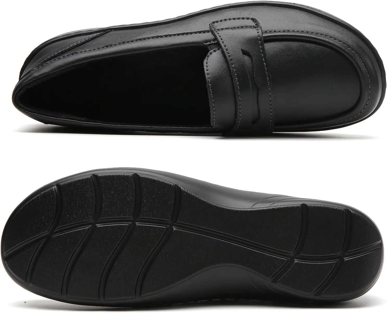 QAE Loafers for Women Comfort Orthopedic Slip On Penny Loafers Women's Flat Shoes for Casual Walking Dress Work Business