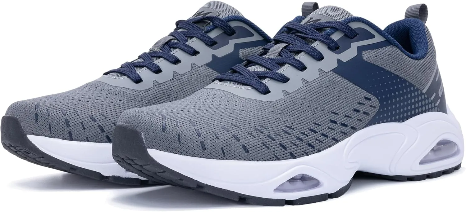 Quseek Mens Air Running Shoes Tennis Athletic Sneakers Lightweight Breathable Walking Sneakers for Gym Jogging Sports US 7-13