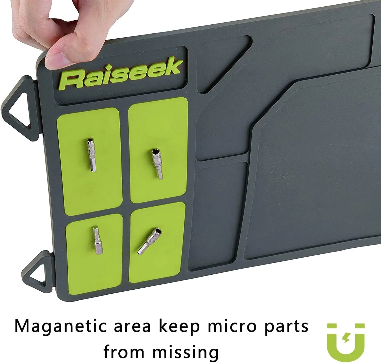 Raiseek Rifle Shotgun Cleaning Mat, Anti-Slip Magnetic Gun Maintenance Mat, Rubberized Repair Mat 36" x 10"