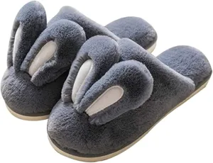 Really Cute Unisex Adult Hard Soled Stuffed Animal Home Slippers Soft Plush Cartoon Animal Slippers Sharp Warm and Toasty Slippers