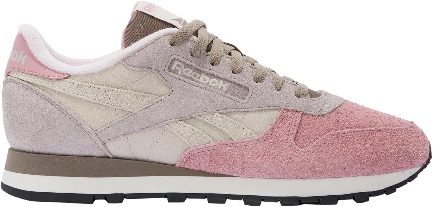 Reebok Unisex Classic Leather Trainers, Sand Hazy Grey Dusty Rose, 7.5