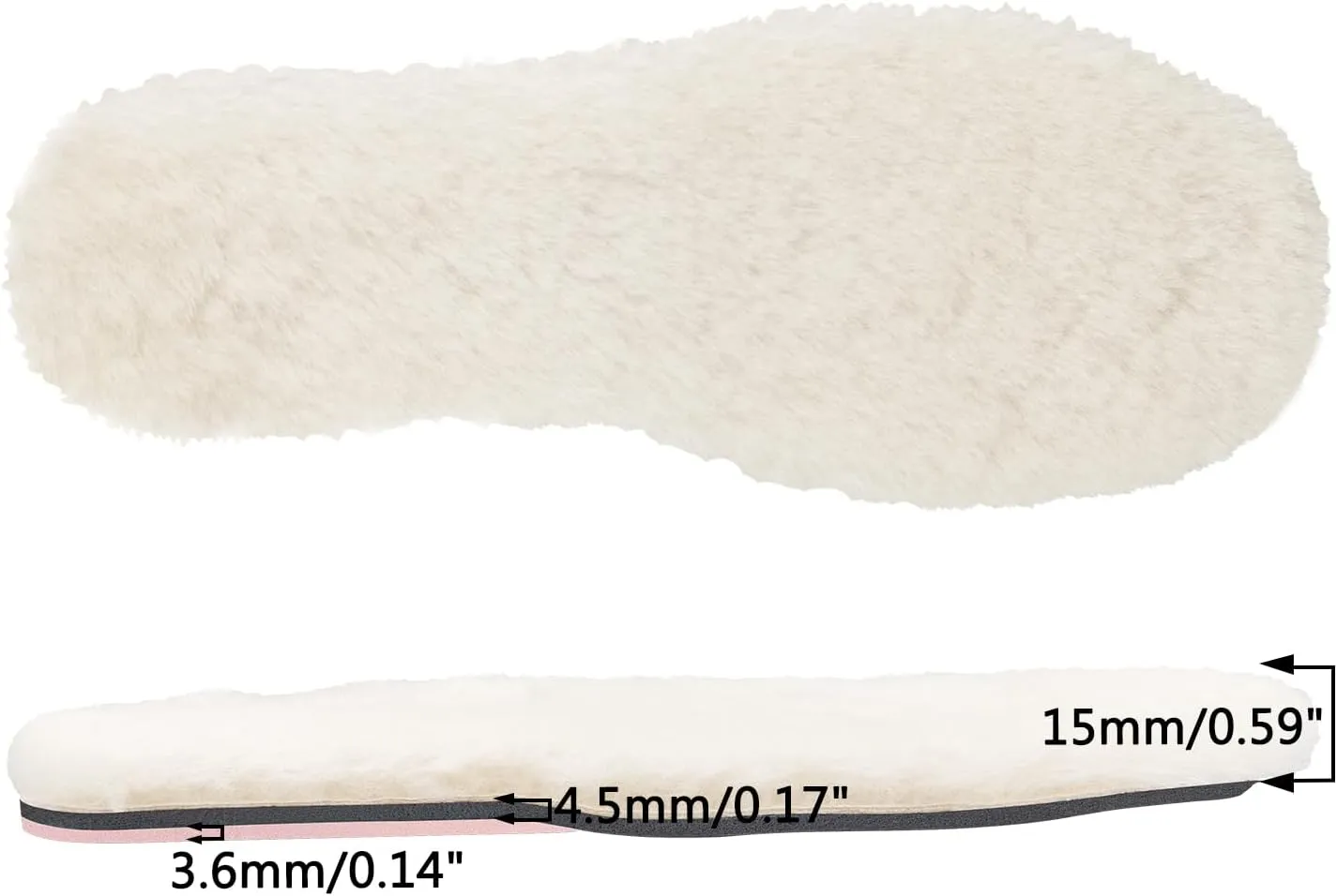 Replacement Insoles for UGG Women Slipper and Boot Shoes, Sheepskin Insole Inserts for Foot Warm