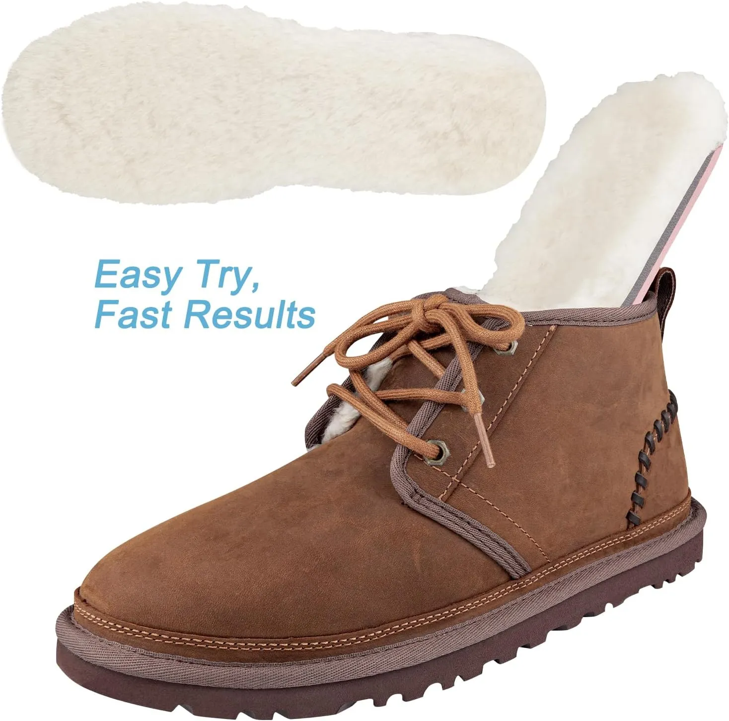 Replacement Insoles for UGG Women Slipper and Boot Shoes, Sheepskin Insole Inserts for Foot Warm