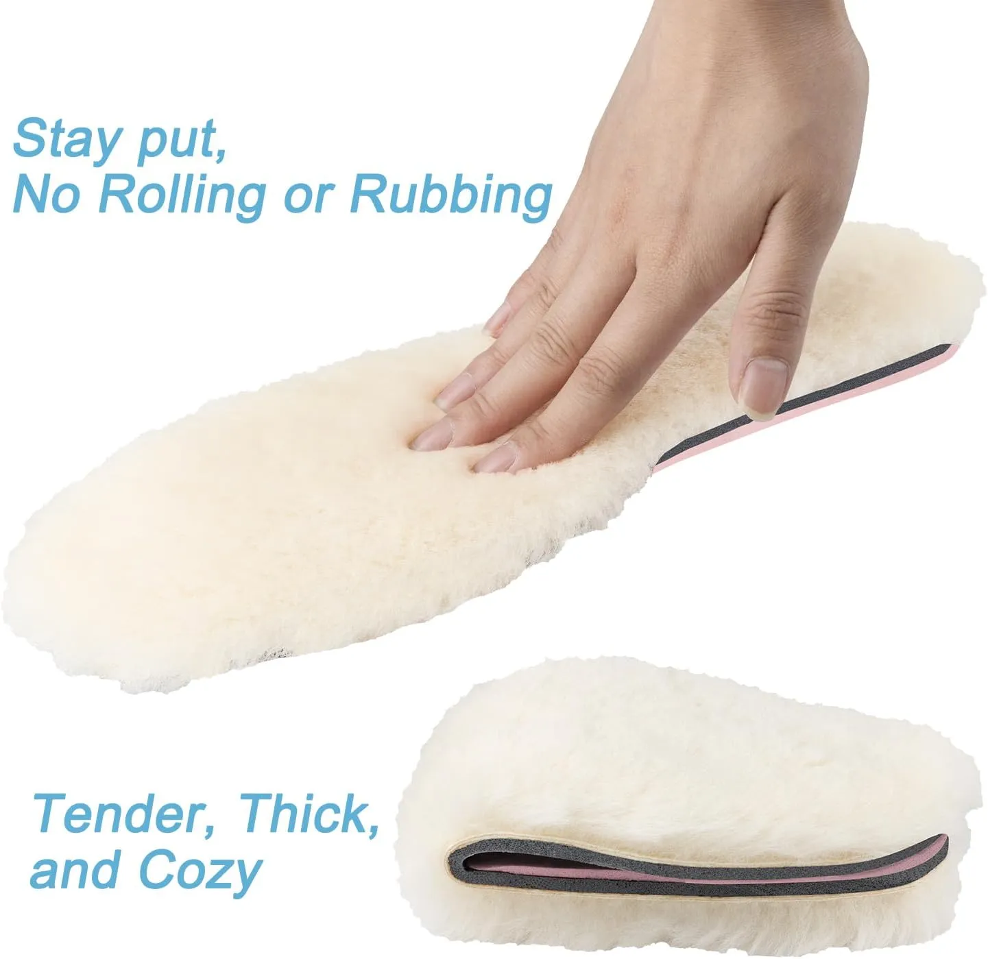 Replacement Insoles for UGG Women Slipper and Boot Shoes, Sheepskin Insole Inserts for Foot Warm