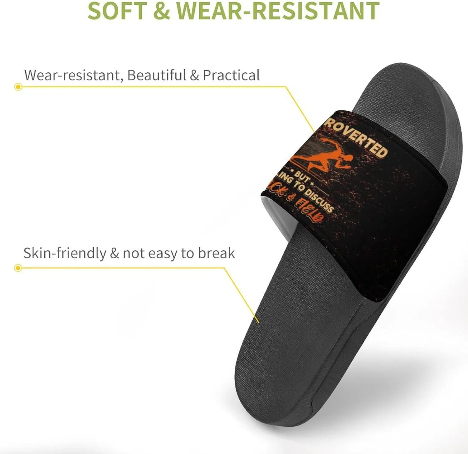 Retro Texture Track And Field Slippers Shower Slipper In-Door Slipper Quick Drying Non-Slip Bathroom Pool Woman Man PVC