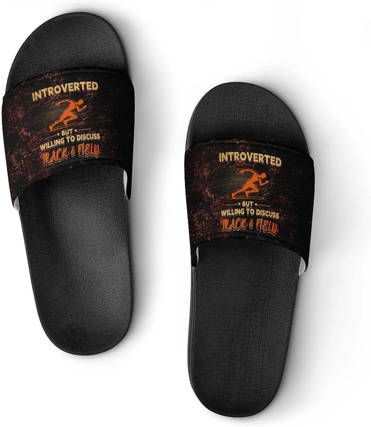 Retro Texture Track And Field Slippers Shower Slipper In-Door Slipper Quick Drying Non-Slip Bathroom Pool Woman Man PVC