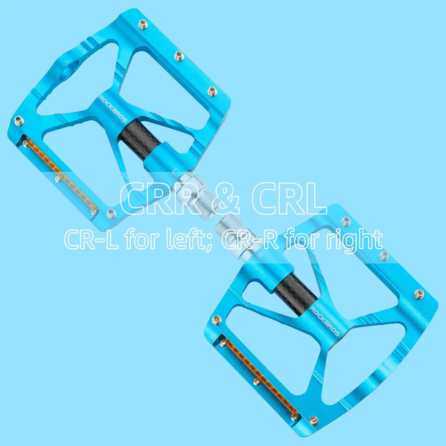 ROCKBROS Mountain Bike Pedals MTB Pedals CNC Non-Slip Lightweight Aluminum Alloy Bicycle Pedals Sealed Bearings Bicycle Platform Pedals 9/16" BMX Road Bike Pedal