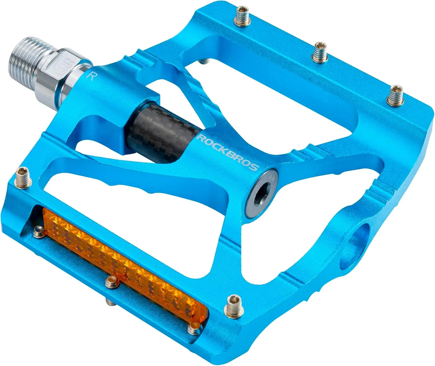 ROCKBROS Mountain Bike Pedals MTB Pedals CNC Non-Slip Lightweight Aluminum Alloy Bicycle Pedals Sealed Bearings Bicycle Platform Pedals 9/16" BMX Road Bike Pedal