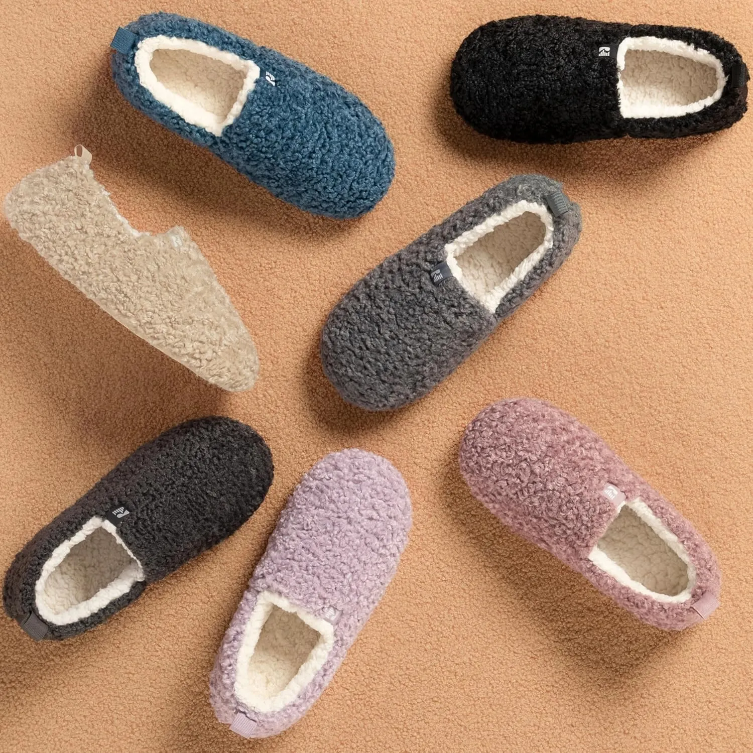 RockDove Women's Faux Shearling Closed Back Slipper with Memory Foam