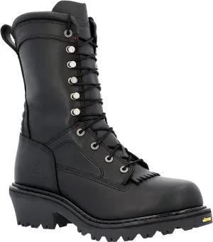 ROCKY Code Red Hotshot Logger Fire Boot, Black, Size 9.5(W)