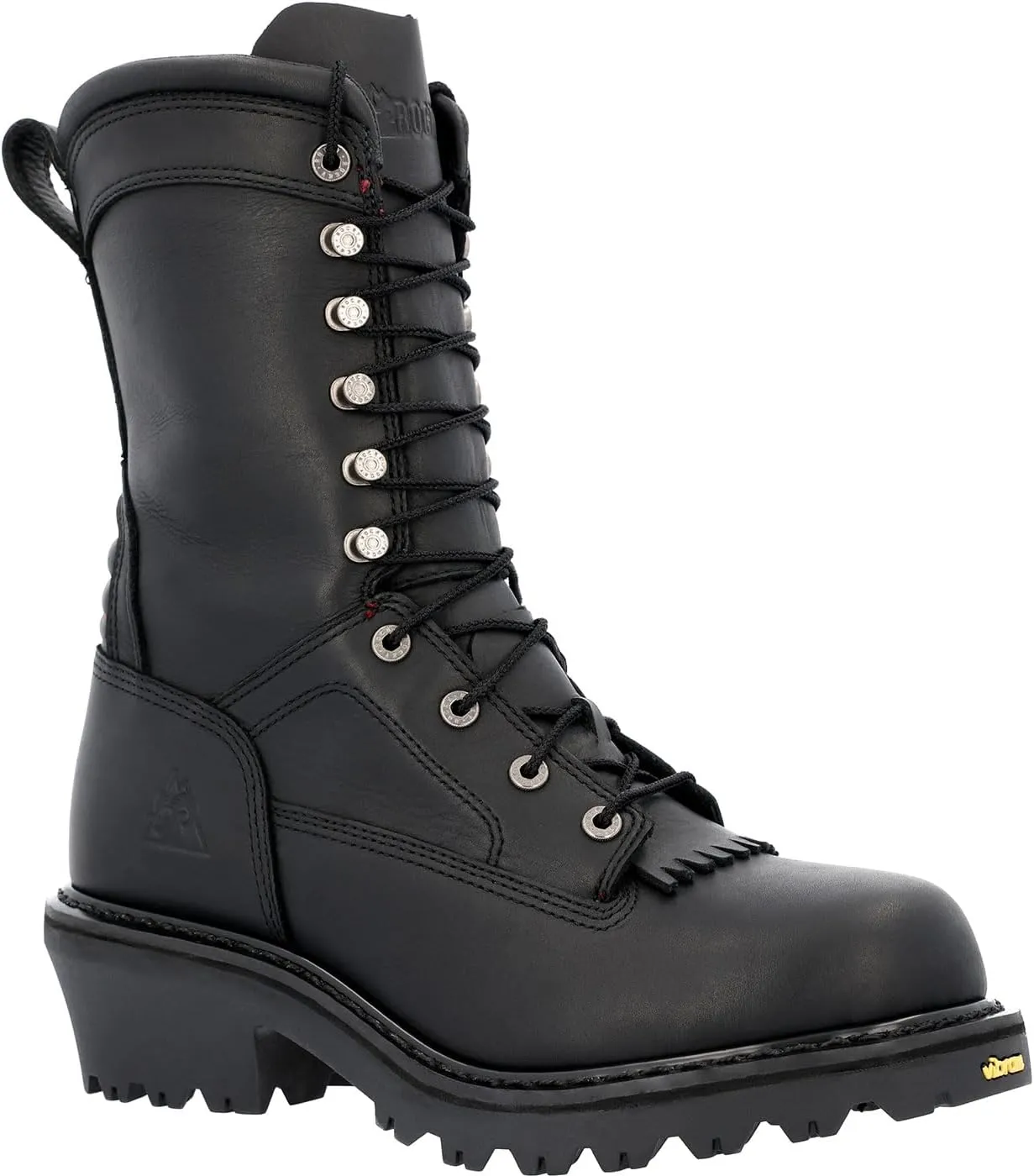 ROCKY Code Red Hotshot Logger Fire Boot, Black, Size 9.5(W)
