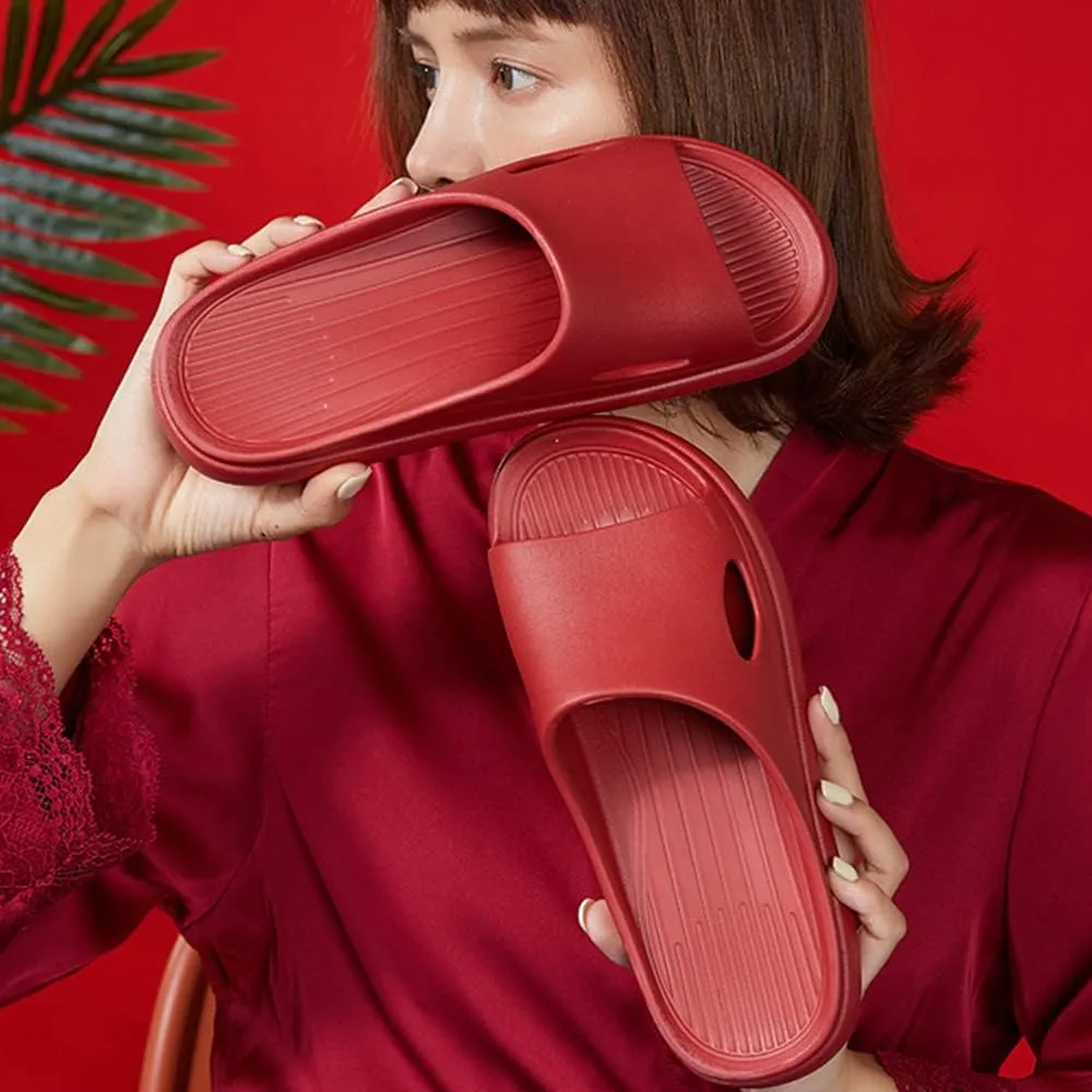 Rojeam Women & Men Shower Slippers Open Toe House Slides Bathroom Sandals
