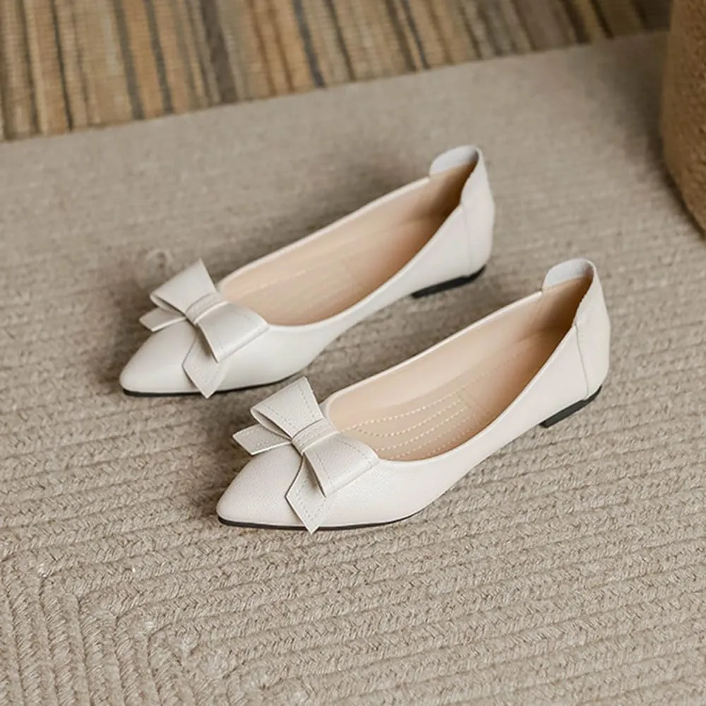 Rojeam Womens Flats Shoes Portable Pumps Ballet Flat Slip-on Ballerina Pumps Shoes Ladies Loafers
