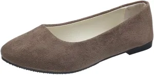 Rojeam Womens Flats Shoes Portable Pumps Ballet Flat Slip-on Ballerina Pumps Shoes Ladies Loafers
