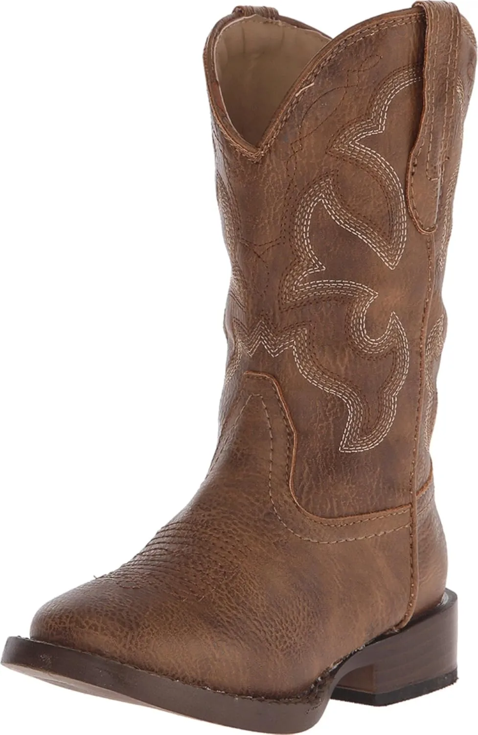 Roper Cole Square Toe Boot (Toddler/Little Kid) Tan 1 Little Kid M