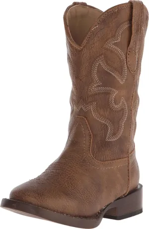 Roper Cole Square Toe Boot (Toddler/Little Kid) Tan 1 Little Kid M