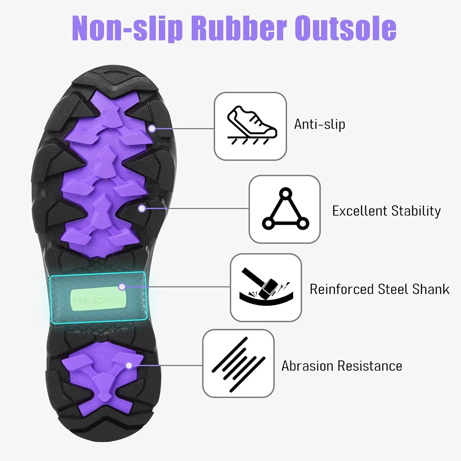 Rubber Rain Boots for Women, 4.5mm Neoprene Insulated Mud Work Boots, Anti-slip Breathable Mid-calf Womens Boots for Garden, Water Fishing, Size 6-11