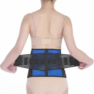 S-6XL Back Support Belt Lumbar Brace Slimming Shapers Belt Waist Trainer Belt for Men Women Dual Adjustment Weight Loss Fitness Fat Burner Workout Support (Color : Black, Size : L/Large)