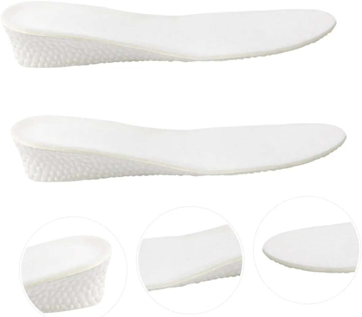 SAFIGLE 1 Pair Insole Increased Sports Increasing Absorbing Foot Cushion Shoe Inserts Shoe Padding Foam Runner High Arch Lift Support Cushioned Height Trainer Feet Soles Pads White