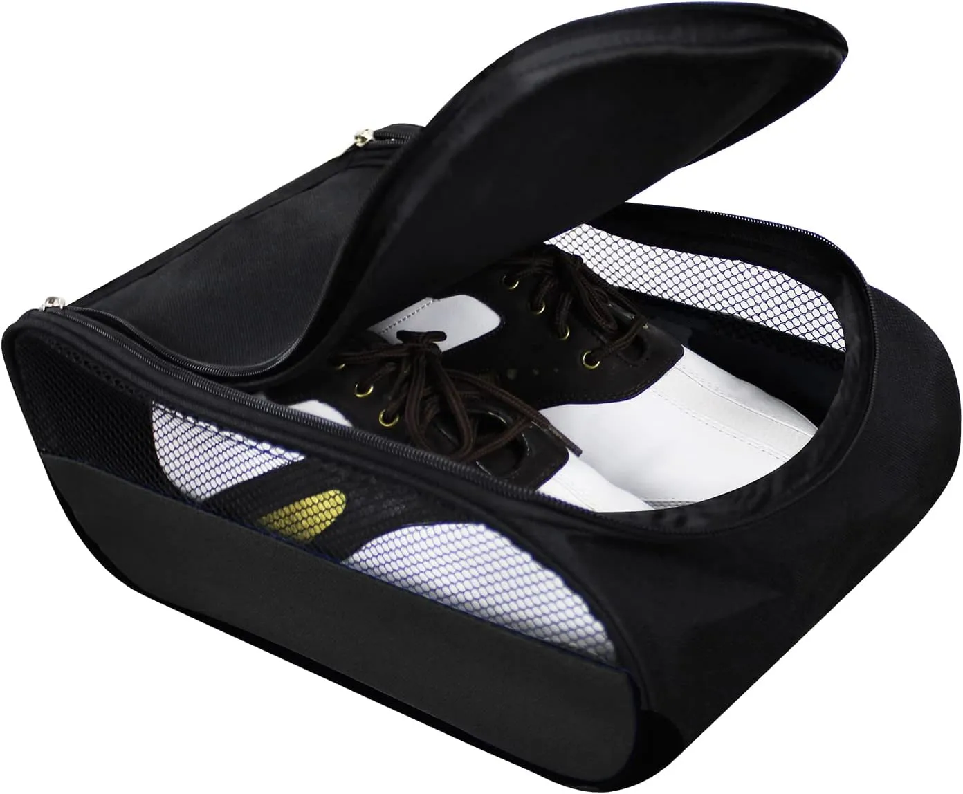 Scott Edward Portable Golf Shoe Bag Outdoor Travel Zippered Waterproof&Breathable Carrier Bags for Men and Women
