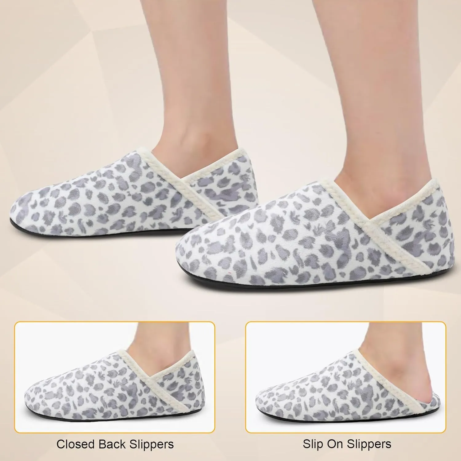 Scurtain Slippers for Women Men House Slipper Socks Lightweight Unisex Adults Barefoot Shoes Non-Slip Travel Slippers