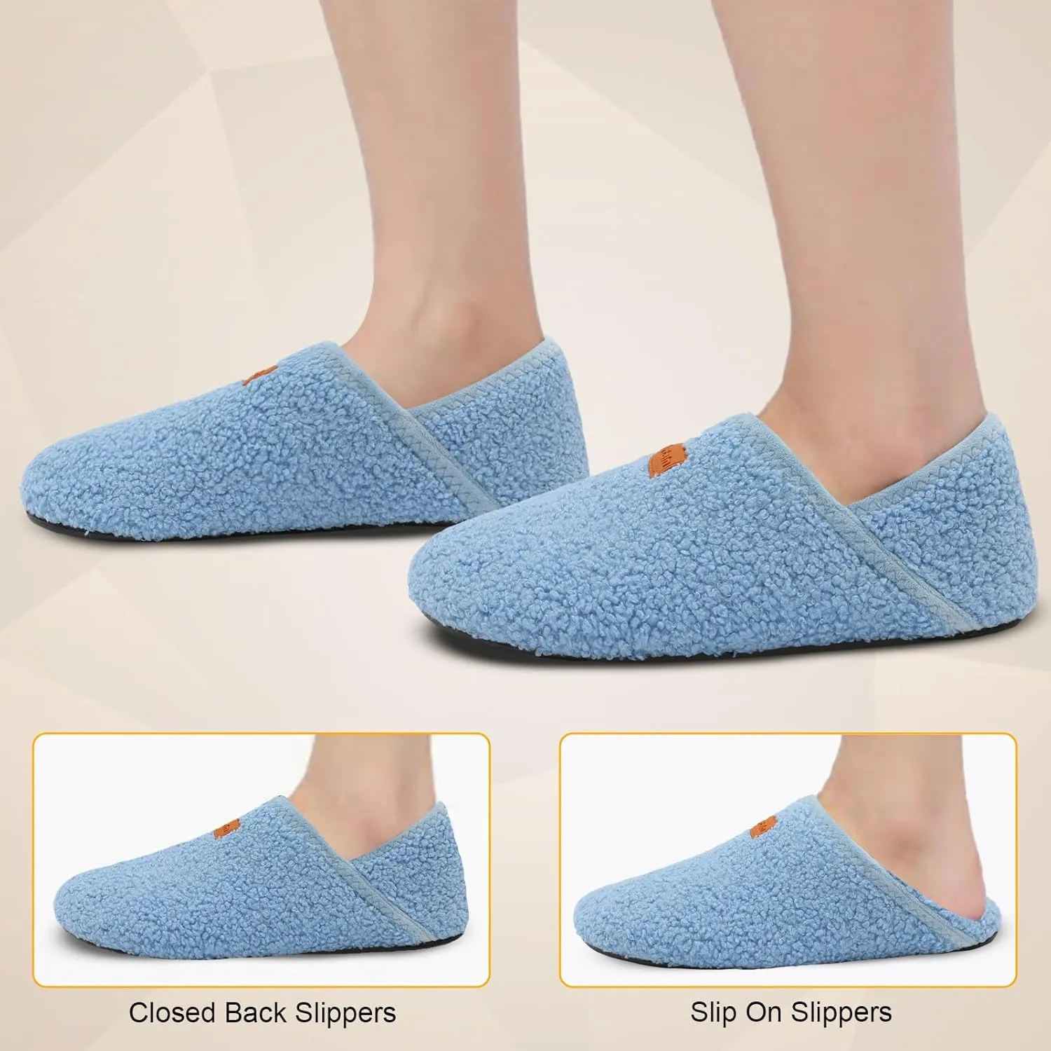 Scurtain Slippers for Women Men House Slipper Socks Lightweight Unisex Adults Barefoot Shoes Non-Slip Travel Slippers