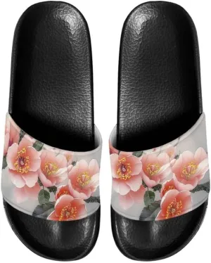 Semioury Lemon Home Slippers Non-Slip Quick Drying Women Balloon Forest Open Toe Shower Bathroom Slippers EVA Rubber Slipper