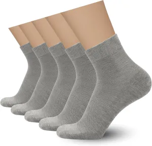SERISIMPLE Mens Rayon Bamboo Ankle Breathable Socks Thin Quarter Athletic Comfortable Casual Mesh Socks 5 Pairs