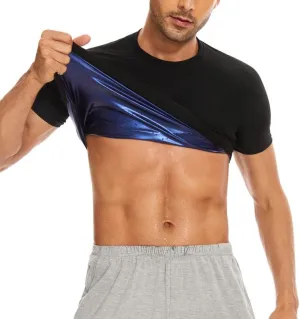 SHAPERIN Sauna Shirt for Men Sauna Tops Heat Trapping T-shirt Sauna Suit Workout Sweat Vest Body Shaper Gym Workout